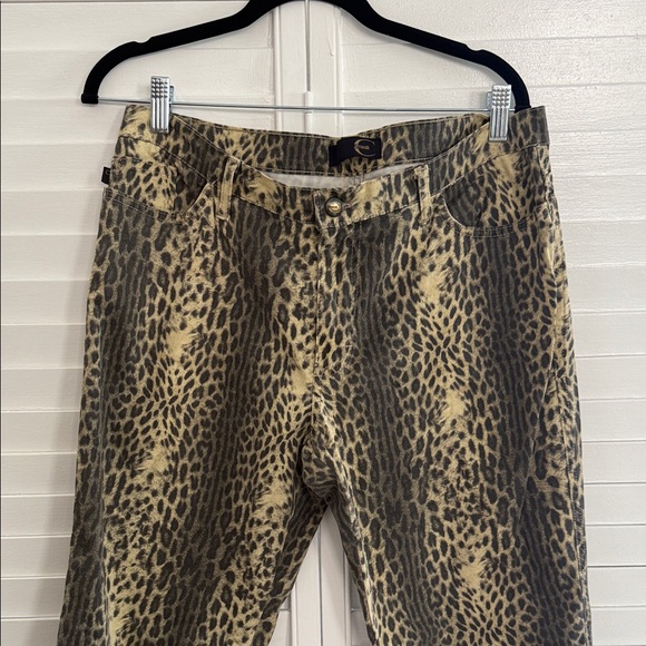 Roberto Cavalli Just Cavalli leopard Print Straight Leg Pants size L/XL - Picture 4 of 8